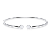 Plain Round Silver Bracelet BRS-224